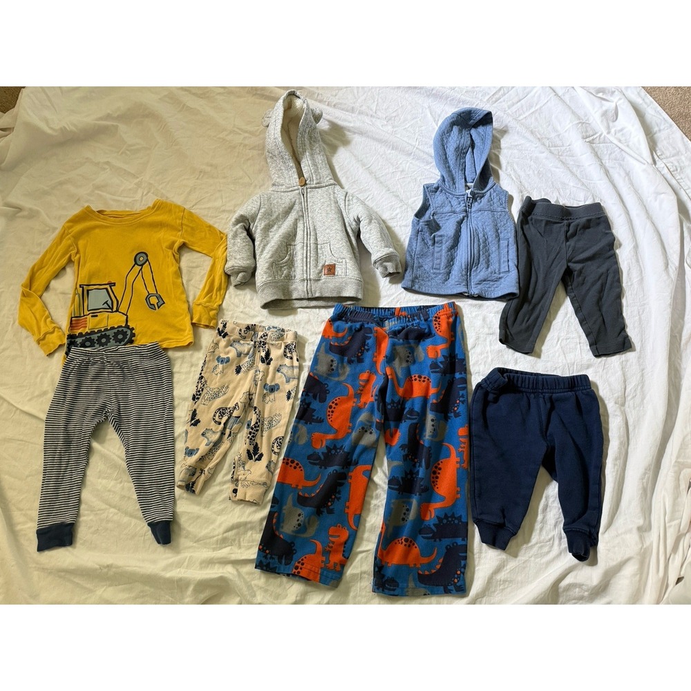 Baby Boy Toddler Clothing Lot Of 8 All Carter's 3 Months - 4T Jacket Pants Vest